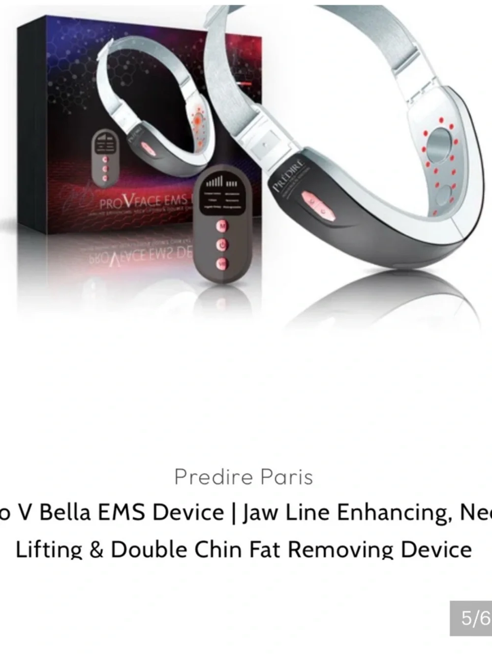 Predire Pro V Face Wearable Neck & Chin Lifting Device - Black